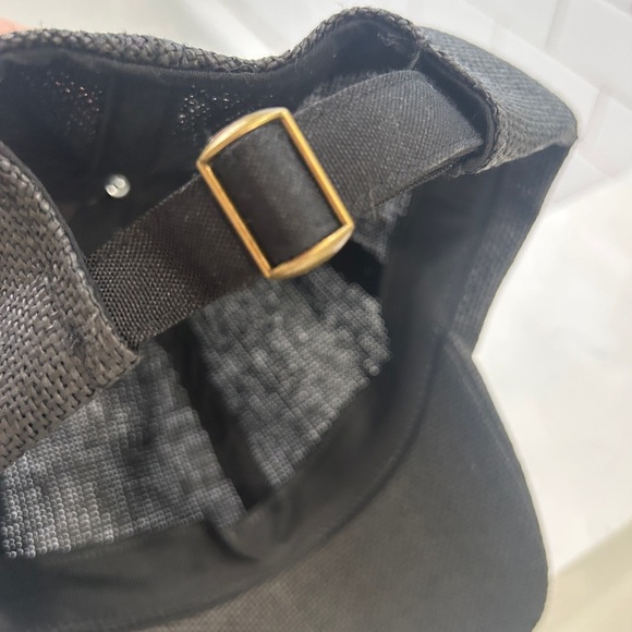 NWT Time and Tru Charcoal/black straw Textured Ball Cap. Elevate your summer hat - Picture 3 of 7